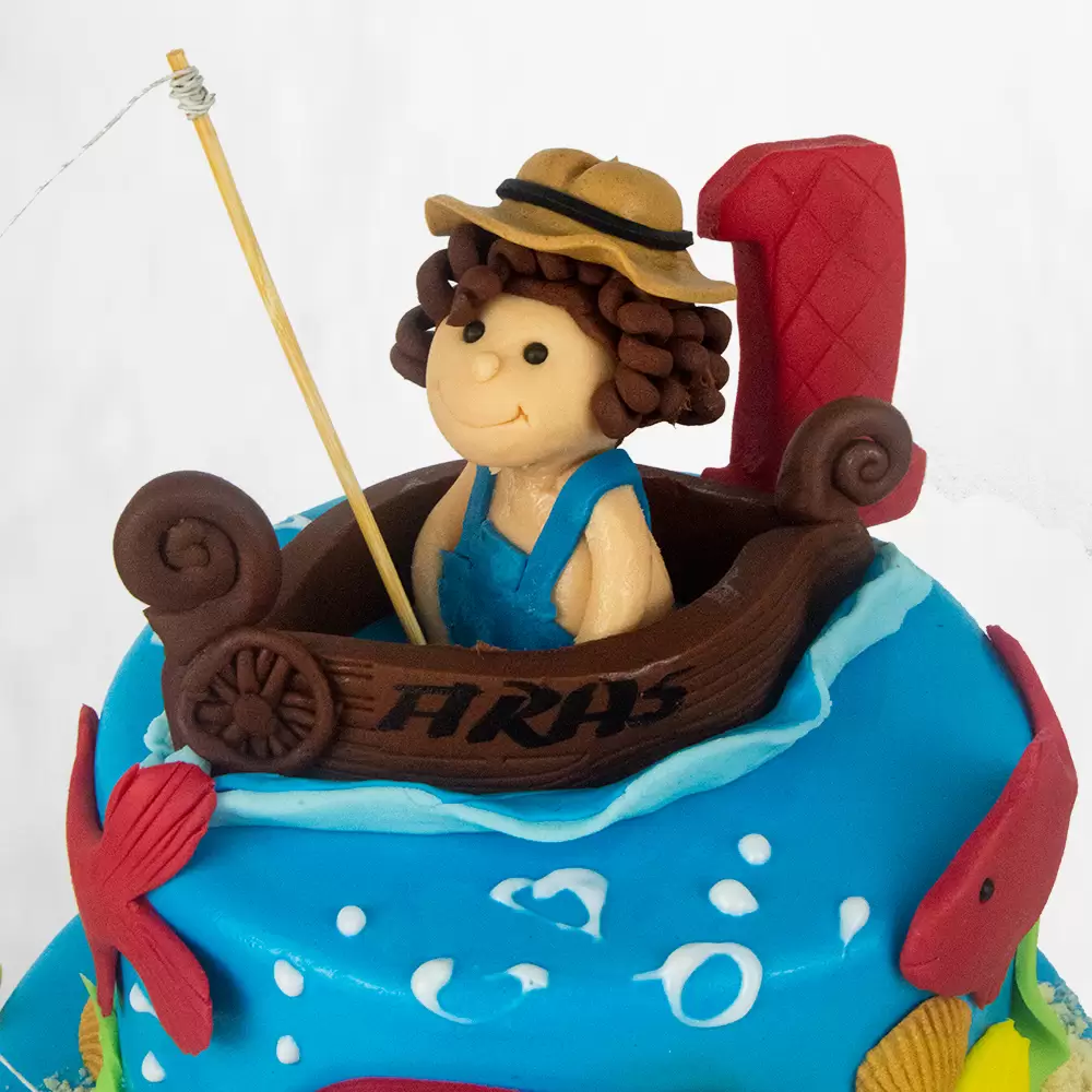 Minik Balıkçı Erkek Çocuk Pastası